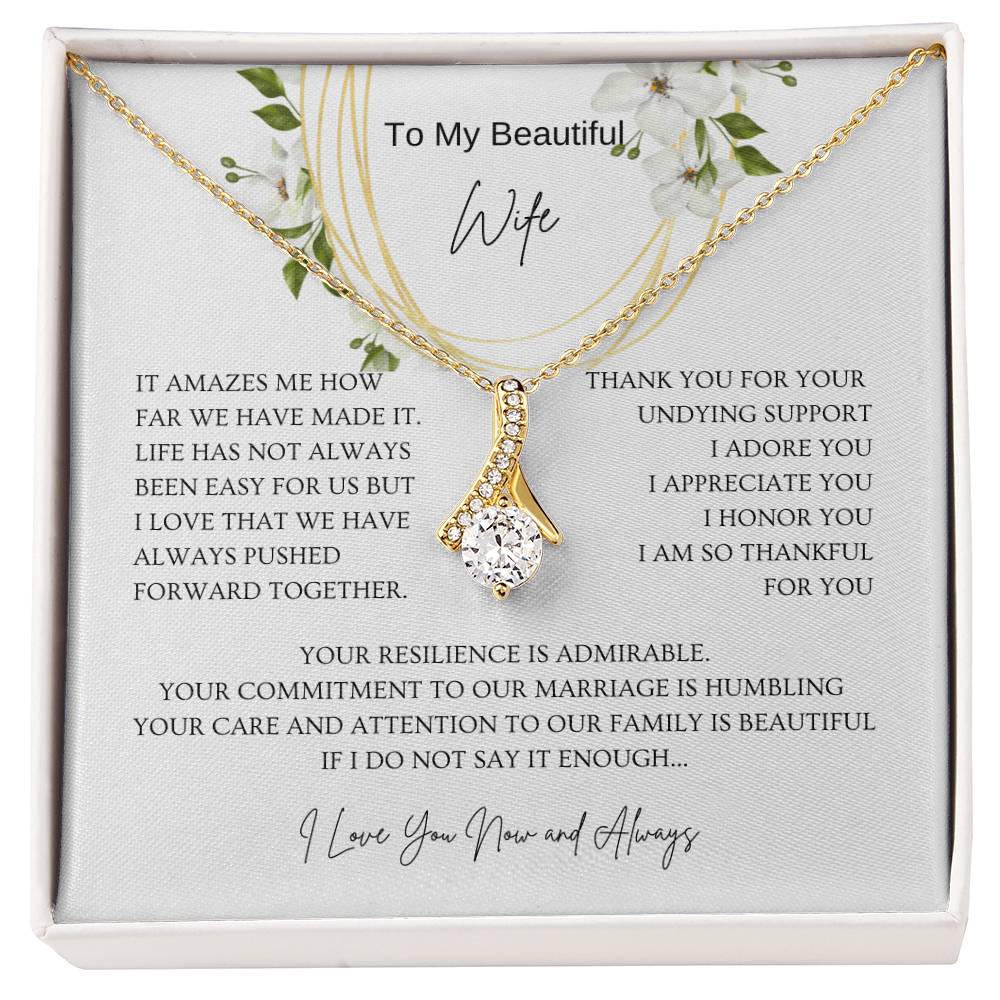 To My Beautiful Wife | Alluring Beauty Necklace