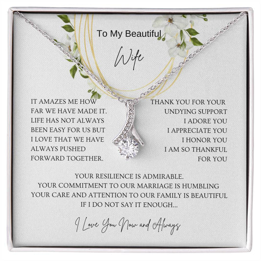 To My Beautiful Wife | Alluring Beauty Necklace