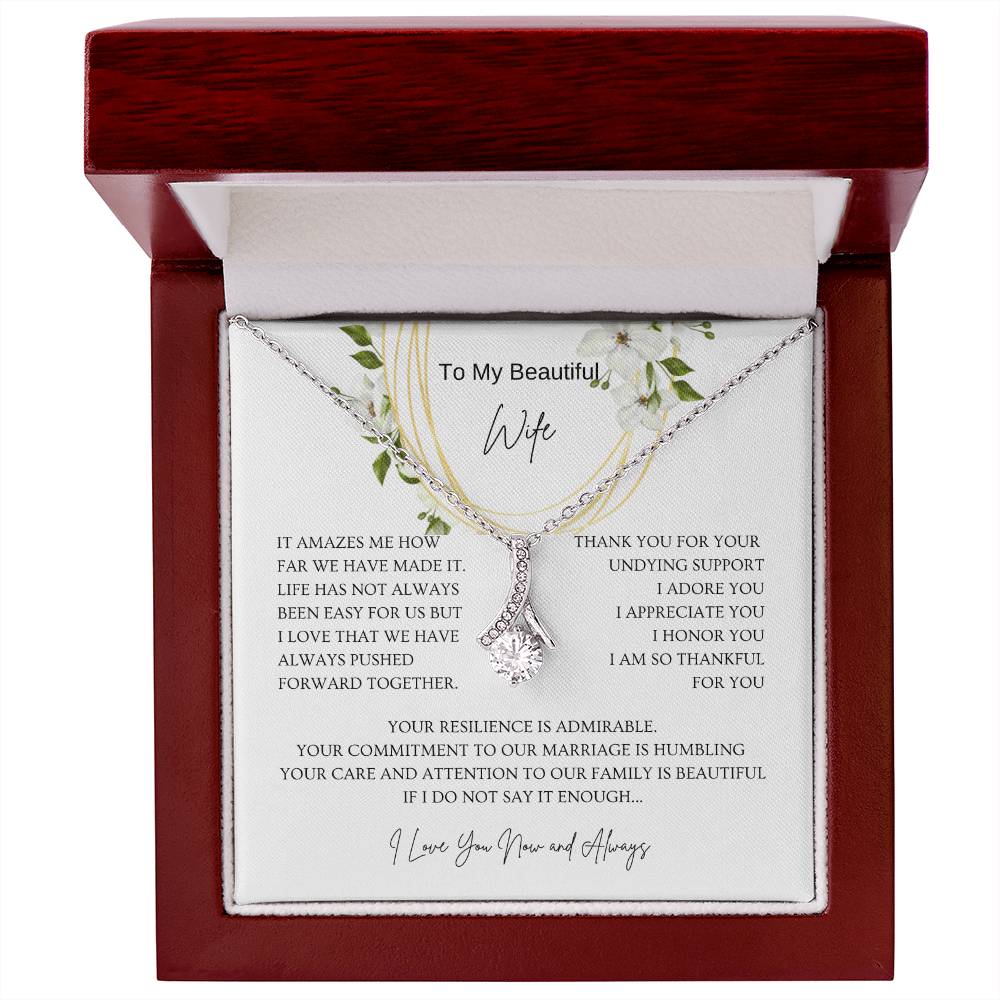 To My Beautiful Wife | Alluring Beauty Necklace