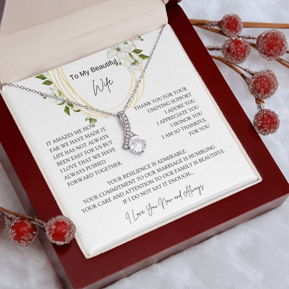 To My Beautiful Wife | Alluring Beauty Necklace